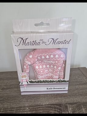 Martha On The Mantle Pink Knit Sweater Ornament Martha Stewart New With Tags.